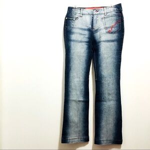 Ecko Red Women’s Vintage Dark Blue Straight Leg Denim Jeans